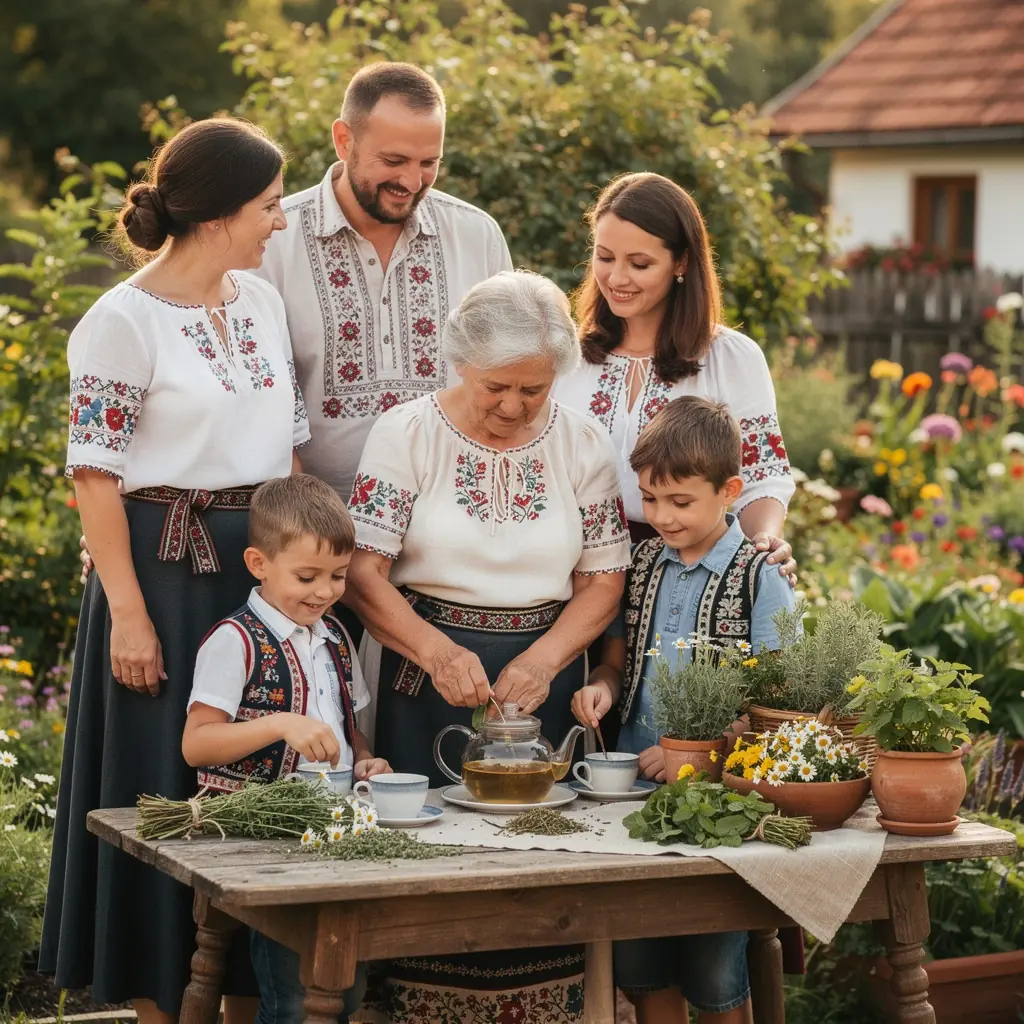 Pohár horúceho bylinkového čaju s citrónom na okne s výhľadom na prírodu